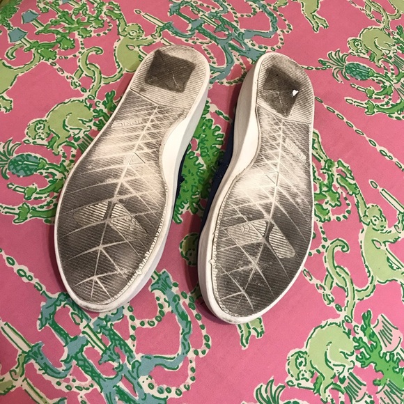 Vionic Beach Sneakers Malibu Womens size 8 Blue Canvas Orthotic Shoes - Picture 6 of 8